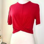 Divided Red cotton twirl top Photo 0