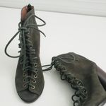 Jeffrey Campbell Jeffery Campbell Freelove Suede Lace Up Peep Toe Ankle Heel Booties Photo 3