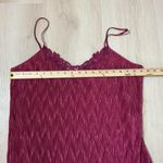 Vintage Dentelle Women's Large Burgundy Lace Trim Pleated Slip Dress Nightgown Photo 3