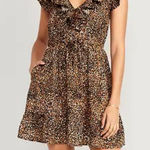 Old Navy  Waist-Defined Ruffle-Trim Mini Dress size xl Photo 0