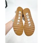 Sorel Ella Sandal Pewter Metallic Ash Brown Leather Sandals Women’s Size 7.5 Photo 2