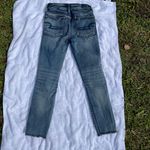 American Eagle Outfitters Dark Wash Distressed Ripped Holes Jegging Crop Photo 7