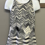 White House | Black Market Cream Black Sleeveless Knitted Layering Sweater- Large Photo 0