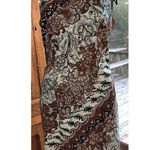 Connected Apparel Teal Brown Black Floral Sleeveless Knee Length Dress Size 8 Photo 1