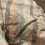 Gap 🌺THE  PASTEL AND GOLD STRIPPED FLUTTER SLEEVE TOP SIZE MEDIUM 🌺 Photo 2