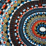 Anthropologie Tabitha Pencil Skirt Size 4 Small Olmeda Blue Orange Mosaic Print Photo 8