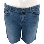 Guess (32) Women's Y2K Blue Medium Wash Cut Off Bermuda Jean Shorts Denim Photo 2