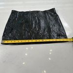 ZARA NWT Trafaluc Mini Skirt Faux Leather Women M Black Shine Back Zipper Photo 6