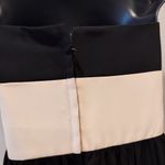 Alfred Angelo Strapless Dress Womens Size 12 Black cream Waist Bow Dress Photo 3