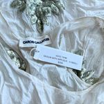 Caron Callahan 100% cotton Kate Tank in muslin with sequin applique NEW Gold Size XS Photo 13