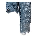 Chelsea And Walker Jacket‎ Women 4 Blue Crochet Lace Mario Denim Jacket Preppy Photo 7