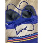 Gianni Bini GB Womans XS/S Bathing Suit 2 Pc Navy Bikini Swimwear Tie Back Blue Photo 4