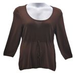Cato Vintage Babydoll Sweater Large Chocolate Brown Dark Academia Soft Cottagecore Photo 0