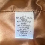 Isaac Mizrahi  Quilted Leather Jacket in rich Carmel color NWOT Photo 4