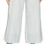 Splendid  blue striped wide leg pull on pants size m Photo 0