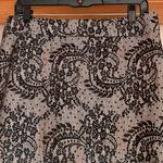 Bebe  Black and White High-Low Lace Skirt. Size L Photo 3