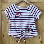 Disney Vintage  Destinations scoop neck tie front crop tee M Photo 9