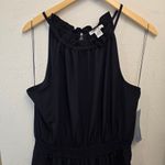 London Times {14} NWT  Deep Navy Cropped Pant Romper Wide Leg Photo 6