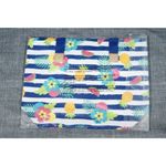 Arcadia Beach Tote Bag Tropical Striped Large Travel Vacation Purse Blue NWT! Photo 5