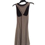 Drape front cowl neck grey knit tank dress / swimsuit beach cover up Gray Size M Photo 3