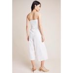 Greylin  by Anthropologie Elegant White Strapless wide leg jumpsuit size small #7 Photo 4