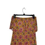 Judith March Women's Dress Flounce Strapless Floral Diamond Brown Yellow‎ Small Yellow Photo 7