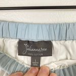 Julianna Rae Womens L Blue & White Floral Embroidered Cotton Pajama Sleep Set Size L Photo 12