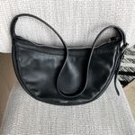 Versace NWOT  Medium Medusa Zip Leather Hobo Shoulder Bag in Black and Silver Photo 3