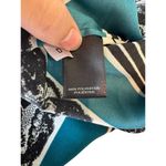 Ann Taylor Petite SP Sleeveless Blouse Teal Black Lace Print Baroque Top Work Photo 5