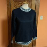 Vtg Peruvian Alpaca Aztec Soft Fuzzy Sweater Blue Size M Photo 6