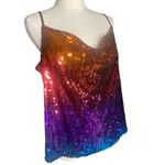 DKNY Vintage 90s/Y2K Colorful
Sequin Cowl Neck Top Large (NWOT) Photo 2