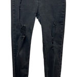 Wax Jean ‎ Distressed Black Wash Skinny Jeans Ripped Frayed Hem Women's Size 9/29 Photo 0