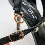 Christian Cowan Embellished Rhinestone Flower Black Designer Heels Size 7.5 Photo 10