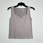 Boom Boom Jeans  Womens Size Medium Sweetheart Neckline Light Lilac Gray Tank Top Photo 1