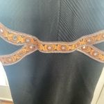 Free People Nwot BLACK BROWN  BODY CON DRESS WIRH MIRRORED EFFECT SIZE S Photo 2