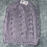 Charlotte Russe soft gray spike studded beanie hat knitted slouchy cap Photo 0