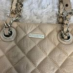 Kate Spade  Taupe Tan Leather Maryanne Quilted Tote Satchel Gold Chain Straps Photo 4