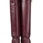 Tory Burch Lila Over-the-knee Leather Scrunch Boots Photo 1