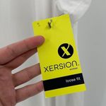 Xersion NWT  Woman White Loose Fit Short Sleeve Side Tie Activewear Top Size 3X Photo 5