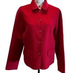 Pendleton Blazer Jacket Size Large Ruby RED Wool Preppy Workwear Business Photo 0