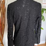 Ralph Lauren NWOT  Lace Floral Button down shirt work rave Goth Elegant blouse fit Flare Sheer Photo 3