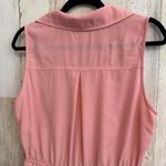 Bebop Chic Women Large Solid Shirt Pink Button-Up Dress Pockets Summer Beach Photo 8