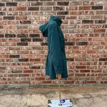 Anthropologie  Gallery teal utility coat with removable hoodie! / S Petite / EUC Photo 11