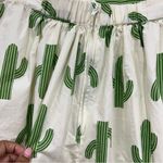 Modcloth Cactus Skater Skirt Mini Cotton Ivory Medium w/pockets 100% cotton Photo 8