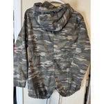 Sebby  Hooded Jacket Lightweight Camo Cinch Waist Size S full zip Photo 3