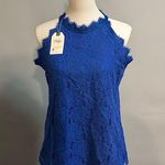 Amazon NWT Elegant Blue Lace Shirt | Size: M Photo 0