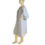 MIDNIGHT VELVET GRAY SHIFT DRESS WITH JACKET & FLORAL APPLIQUE ACCENTS (1X) Silver Photo 5