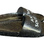 AntiSocialSocialClub Authentic Anti Social Social Club Black Glitter Jelly Slides Size 9 NWOT #3064 Photo 1