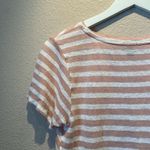 J.Crew  Women’s Linen T Shirt Stripes Neutral Size Medium Photo 6