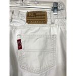 Vtg Polo Jeans Co Ralph Lauren Saturday Jeans Womens Sz 6 Off‎ White Flag Logo Photo 2